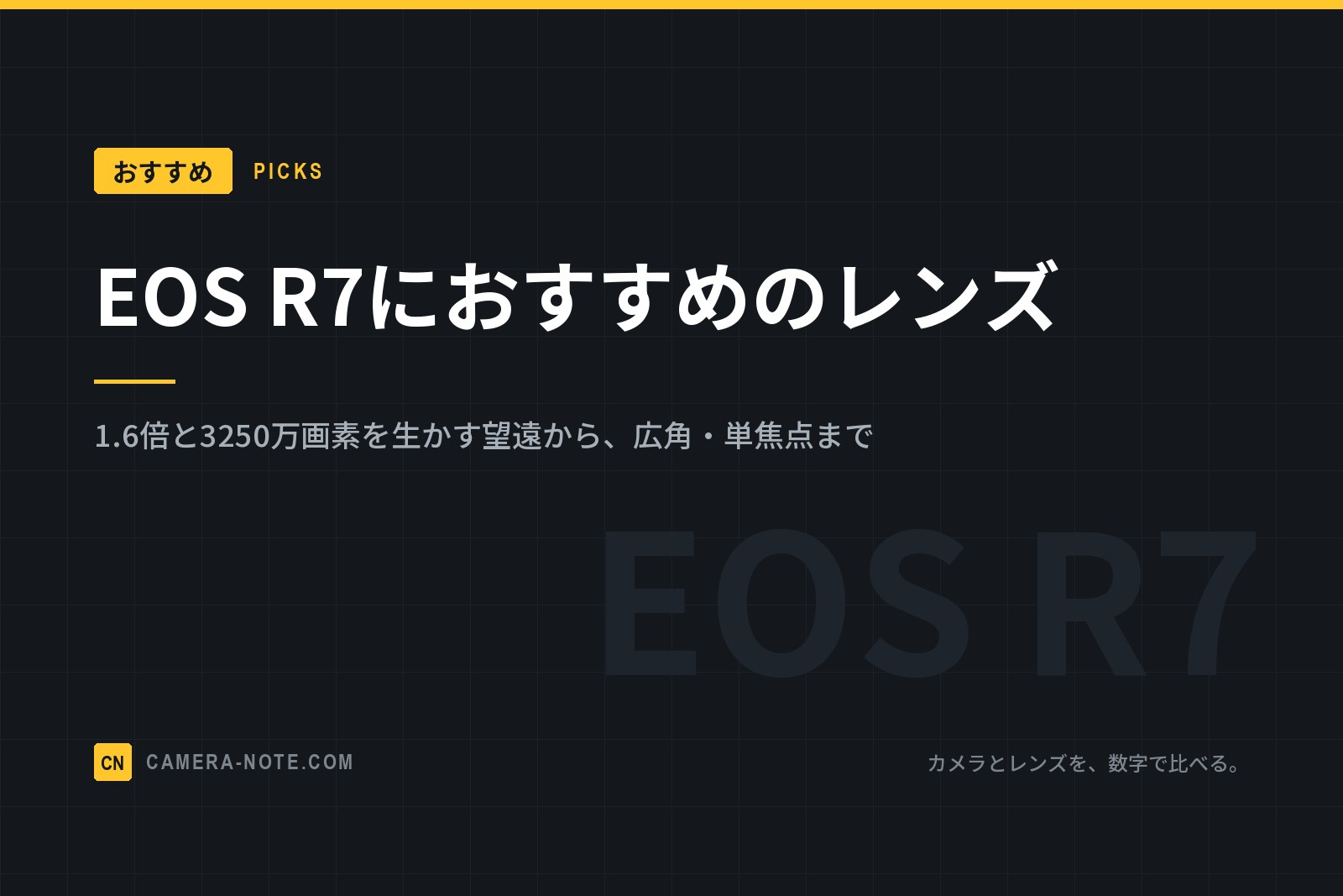EOS R7におすすめのレンズ：1.6倍と3250万画素を生かす望遠から、広角・単焦点まで